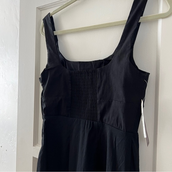 NWT Anthropologie Blythe Square Neck Tiered Ruffle A-line Midi Dress Black XXSP - Picture 4 of 14